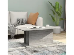 Mesa De Centro* Mesa de centro | Mesa de apoio 102x55.5x40 cm derivados de madeira cinza sonoma Cinzento