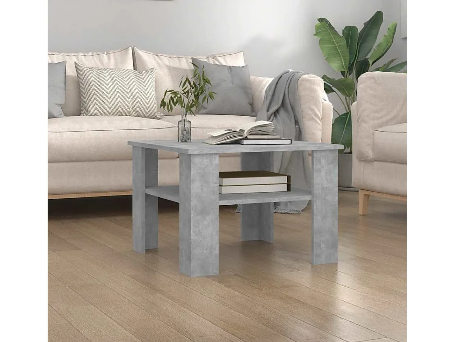 Mesa De Centro* Mesa de centro | Mesa de apoio derivados de madeira cimento Cinzento
