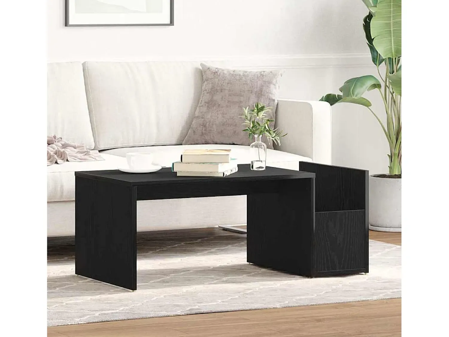 Best Mesa de centro | Mesa de apoio Carvalho 90x45x35 cm Preto