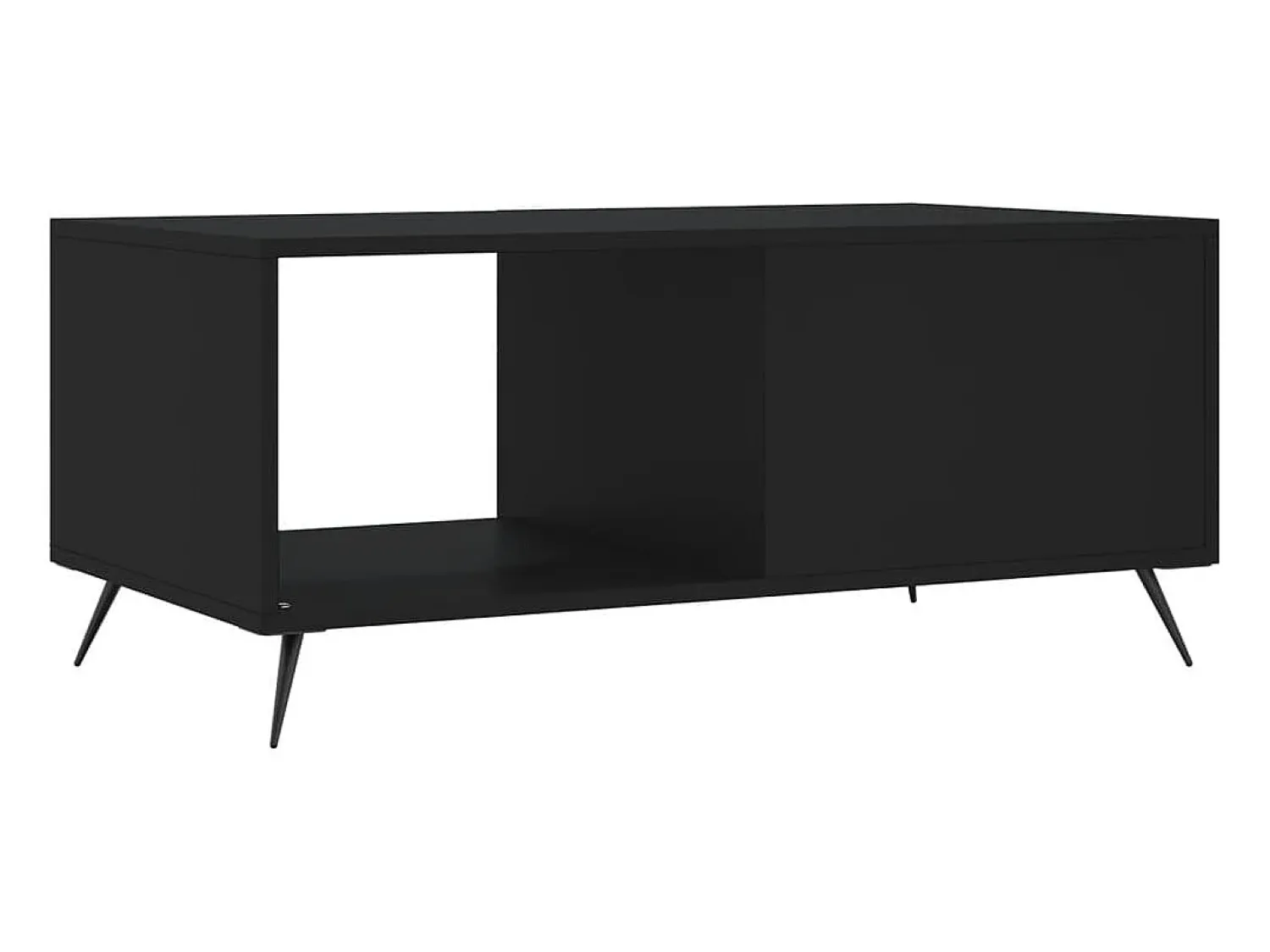 Mesa De Centro* Mesa de centro | Mesa de apoio 90x50x40 cm madeira processada Preto