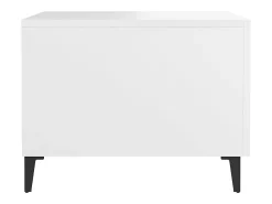 Mesa de centro | Mesa de apoio com pernas de metal 50x50x40 cm Branco