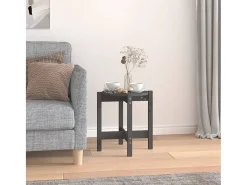 Best Mesa de centro | Mesa de apoio Ø 42.5x45 cm madeira de pinho maciça Cinzento