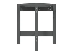 Best Mesa de centro | Mesa de apoio Ø 42.5x45 cm madeira de pinho maciça Cinzento