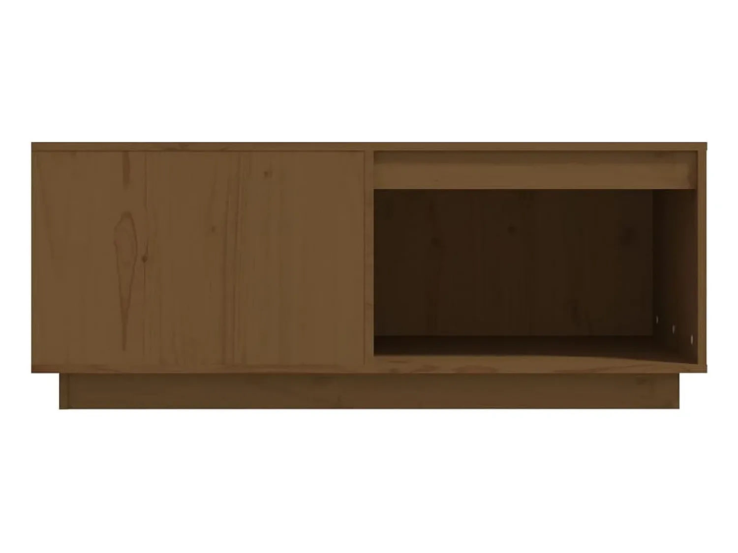 Mesa De Centro| Mesa de centro | Mesa de apoio 100x101x40.5cm madeira pinho maciça mel Castanho