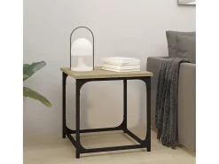 Mesa de centro | Mesa de apoio 40x40x40 cm derivados de madeira carvalho sonoma^ Mesa De Centro