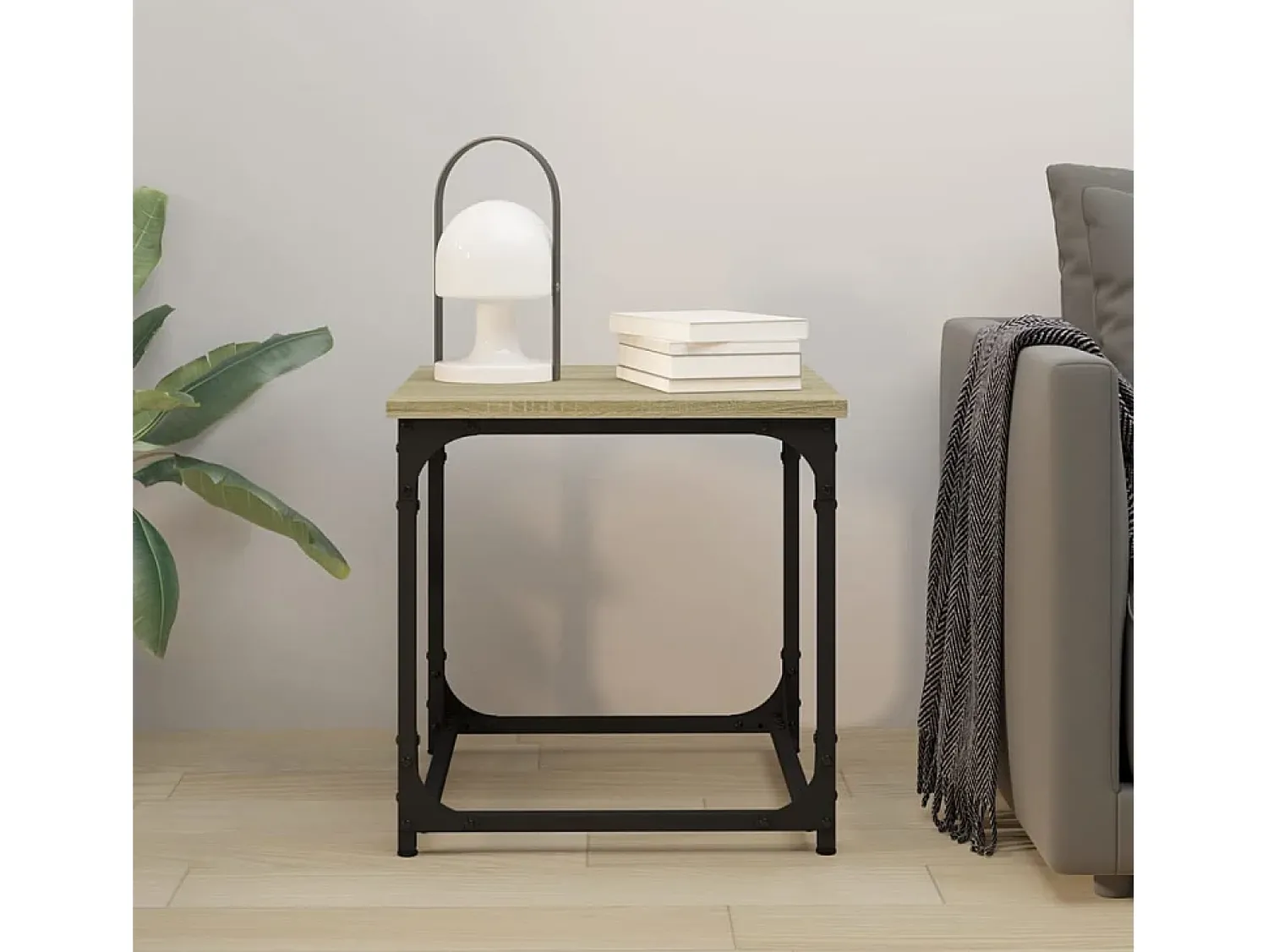 Mesa de centro | Mesa de apoio 40x40x40 cm derivados de madeira carvalho sonoma^ Mesa De Centro