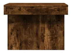 Mesa de centro | Mesa de apoio 80x55x40 cm derivados de madeira carvalho fumado^ Mesa De Centro