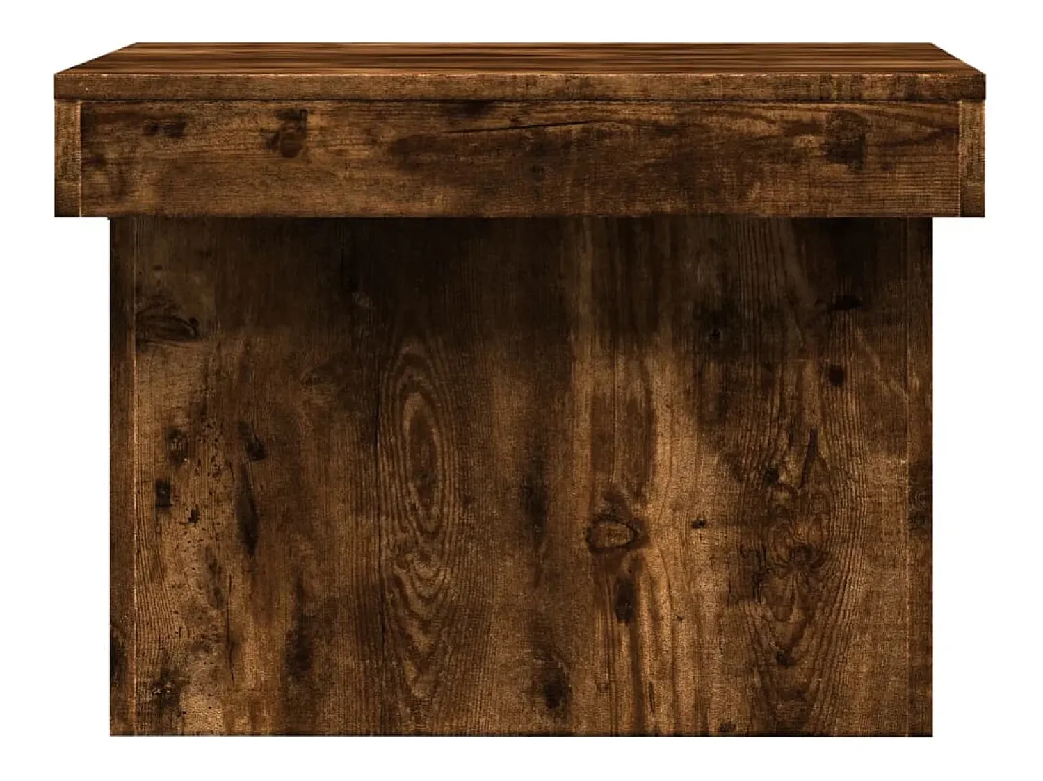 Mesa de centro | Mesa de apoio 80x55x40 cm derivados de madeira carvalho fumado^ Mesa De Centro