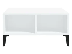 Mesa De Centro* Mesa de centro | Mesa de apoio 60x60x30 cm derivados de madeira Branco