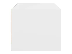Mesa De Centro* Mesa de centro | Mesa de apoio c/ portas de vidro 68x50x42 cm Branco