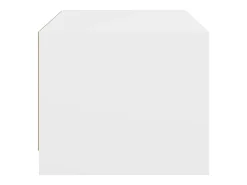 Mesa De Centro* Mesa de centro | Mesa de apoio c/ portas de vidro 68x50x42 cm Branco