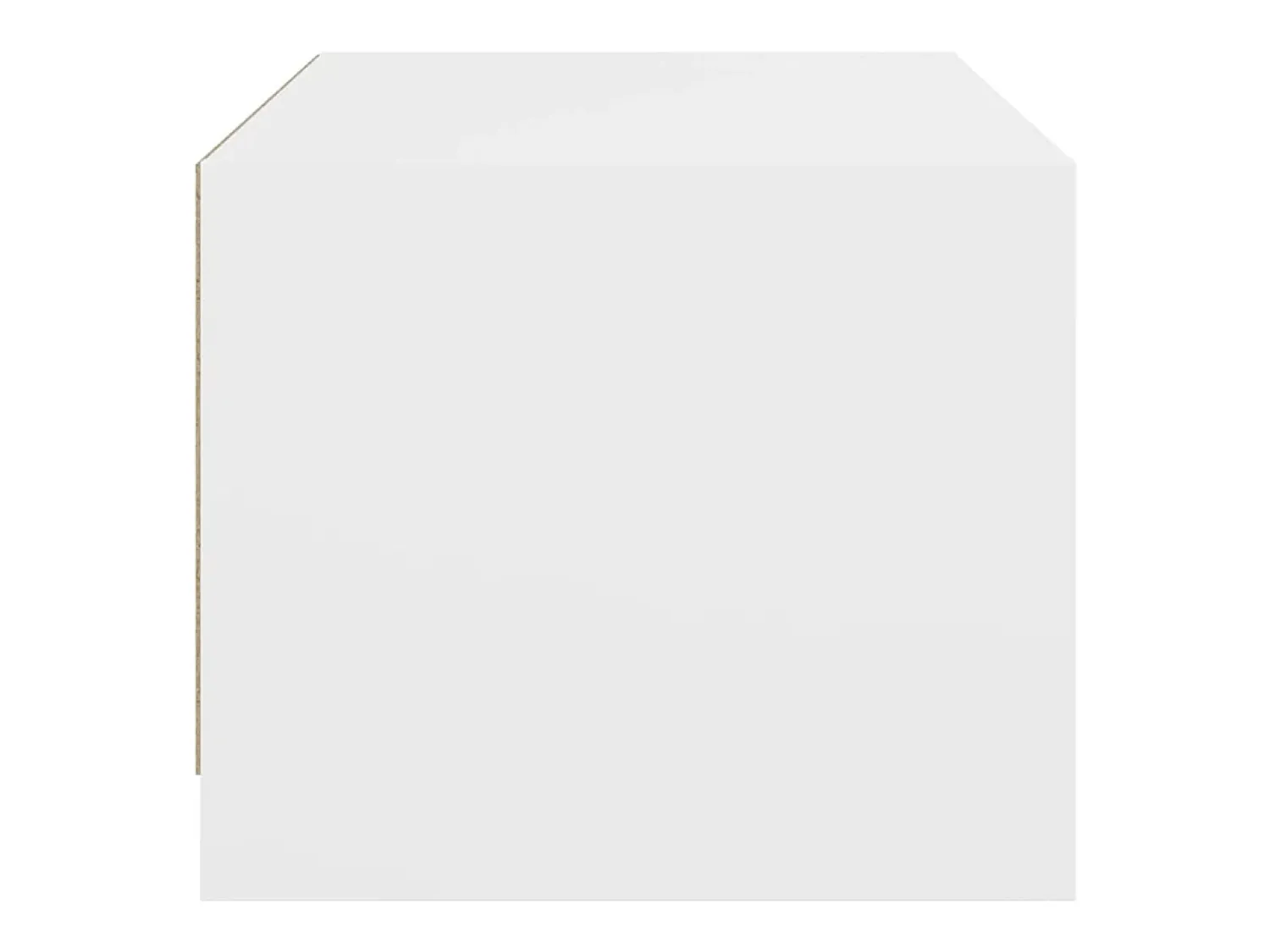 Mesa De Centro* Mesa de centro | Mesa de apoio c/ portas de vidro 68x50x42 cm Branco