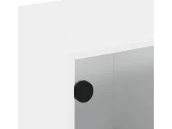 Mesa De Centro* Mesa de centro | Mesa de apoio c/ portas de vidro 68x50x42 cm Branco