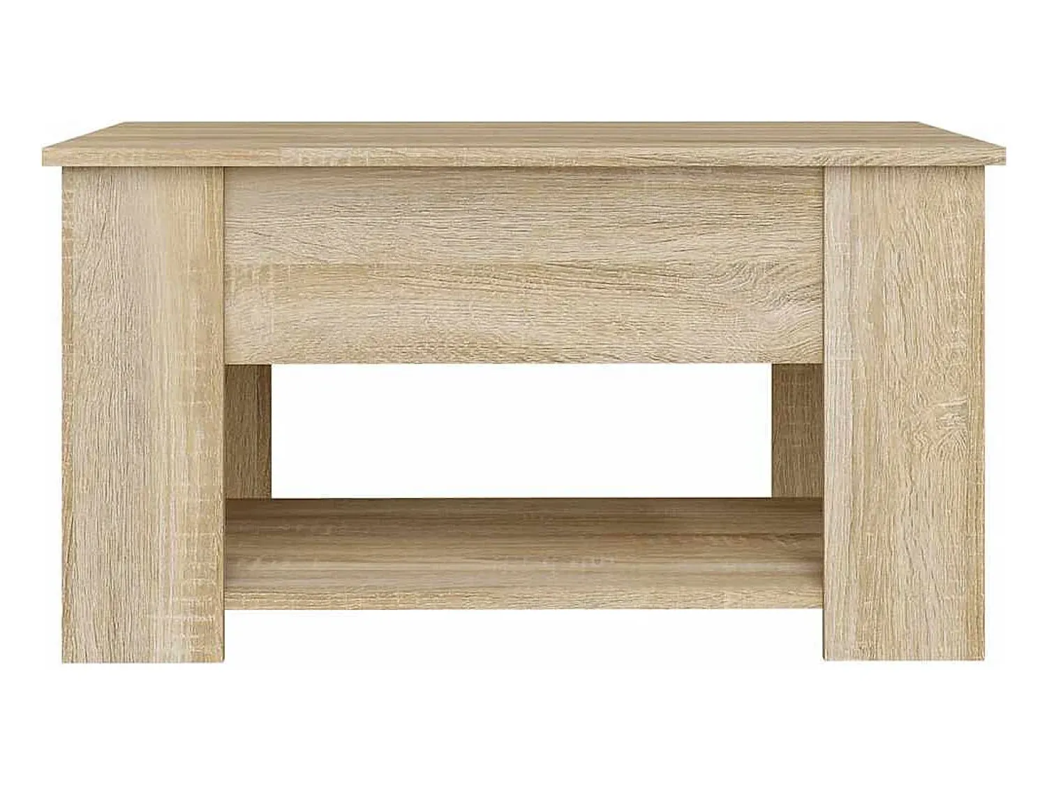 Mesa De Centro| Mesa de centro | Mesa de apoio 79x49x41 cm madeira processada carvalho sonoma Castanho