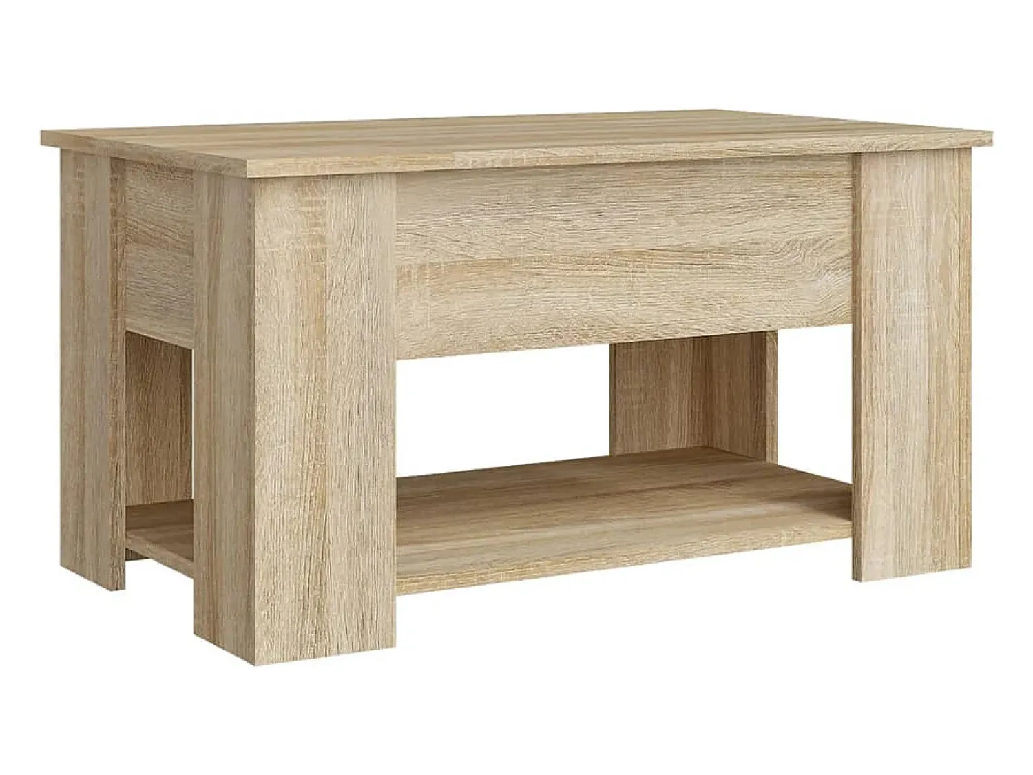 Mesa De Centro| Mesa de centro | Mesa de apoio 79x49x41 cm madeira processada carvalho sonoma Castanho
