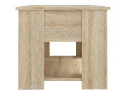 Mesa De Centro| Mesa de centro | Mesa de apoio 79x49x41 cm madeira processada carvalho sonoma Castanho