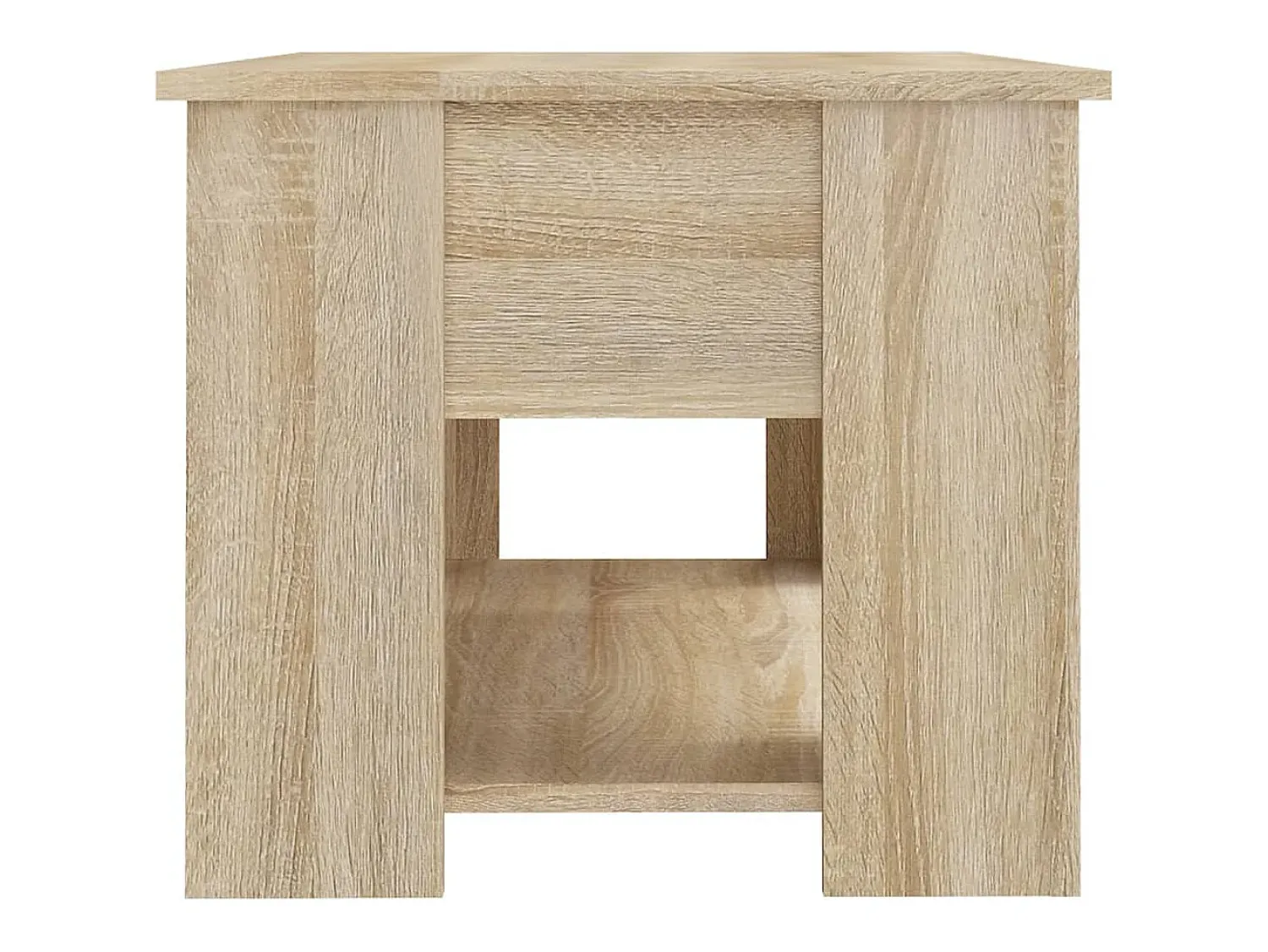 Mesa De Centro| Mesa de centro | Mesa de apoio 79x49x41 cm madeira processada carvalho sonoma Castanho