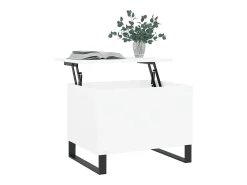 Mesa De Centro| Mesa de centro | Mesa de apoio 60x44.5x45 cm derivados de madeira Branco