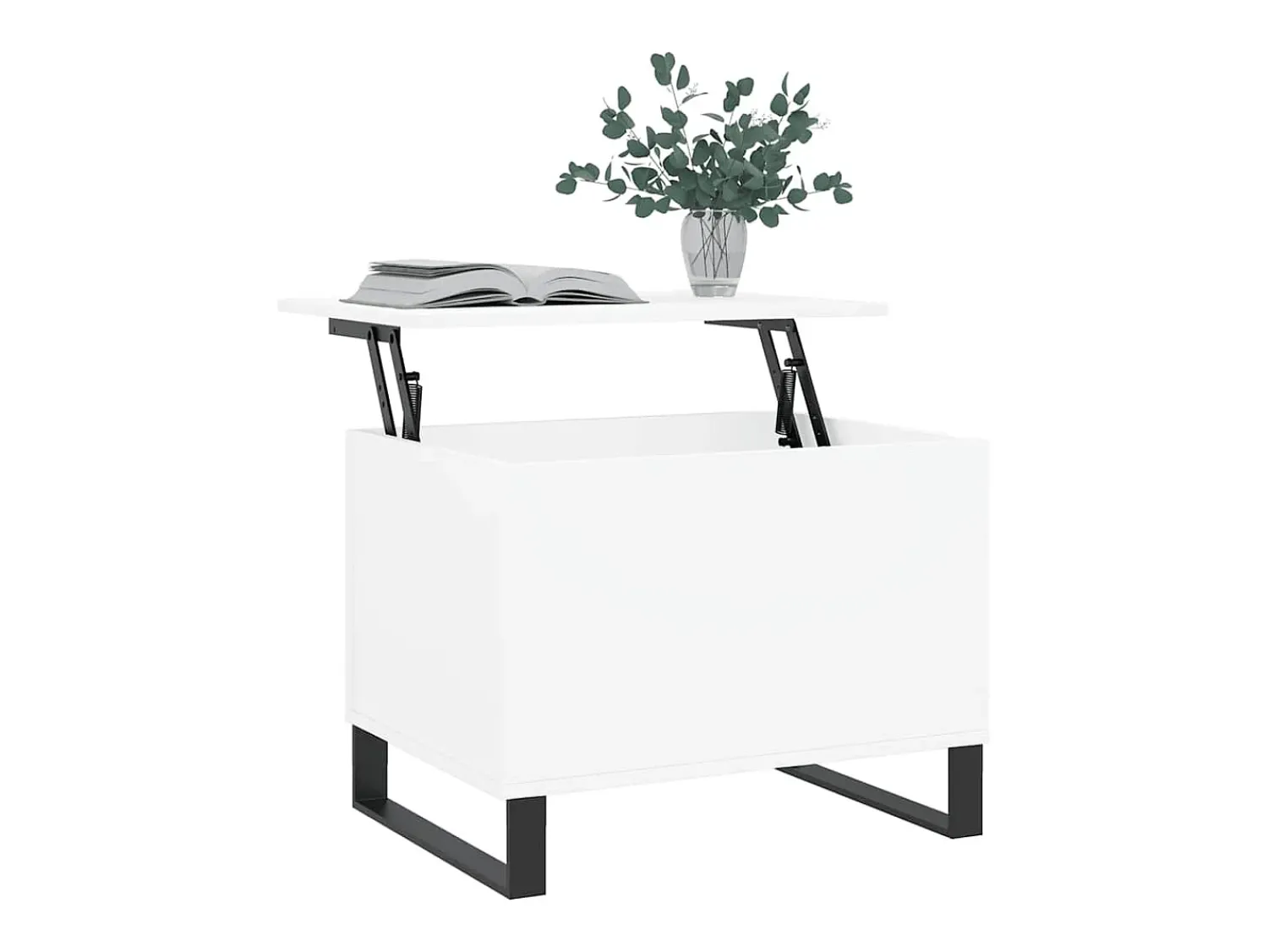 Mesa De Centro| Mesa de centro | Mesa de apoio 60x44.5x45 cm derivados de madeira Branco