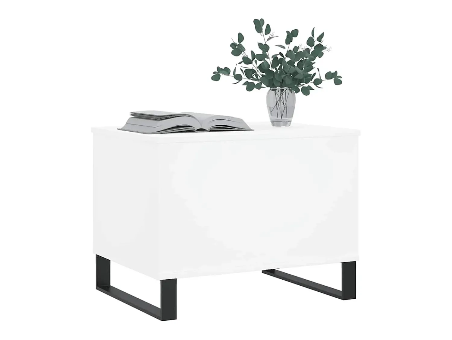 Mesa De Centro| Mesa de centro | Mesa de apoio 60x44.5x45 cm derivados de madeira Branco