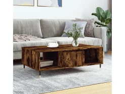 New Mesa de centro | Mesa de apoio 104x60x35 cm derivados madeira carvalho fumado Castanho