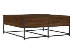 Sale Mesa de centro | Mesa de apoio 100x99x40 cm derivados madeira carvalho Castanho