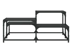 New Mesa de centro | Mesa de apoio 87.5x87.5x40 cm derivados de madeira Preto