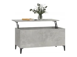 Mesa De Centro| Mesa de centro | Mesa de apoio 90x44.5x45 derivados de madeira cimento Cinzento
