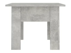 New Mesa de centro | Mesa de apoio 55x55x42 cm contraplacado cimento Cinzento
