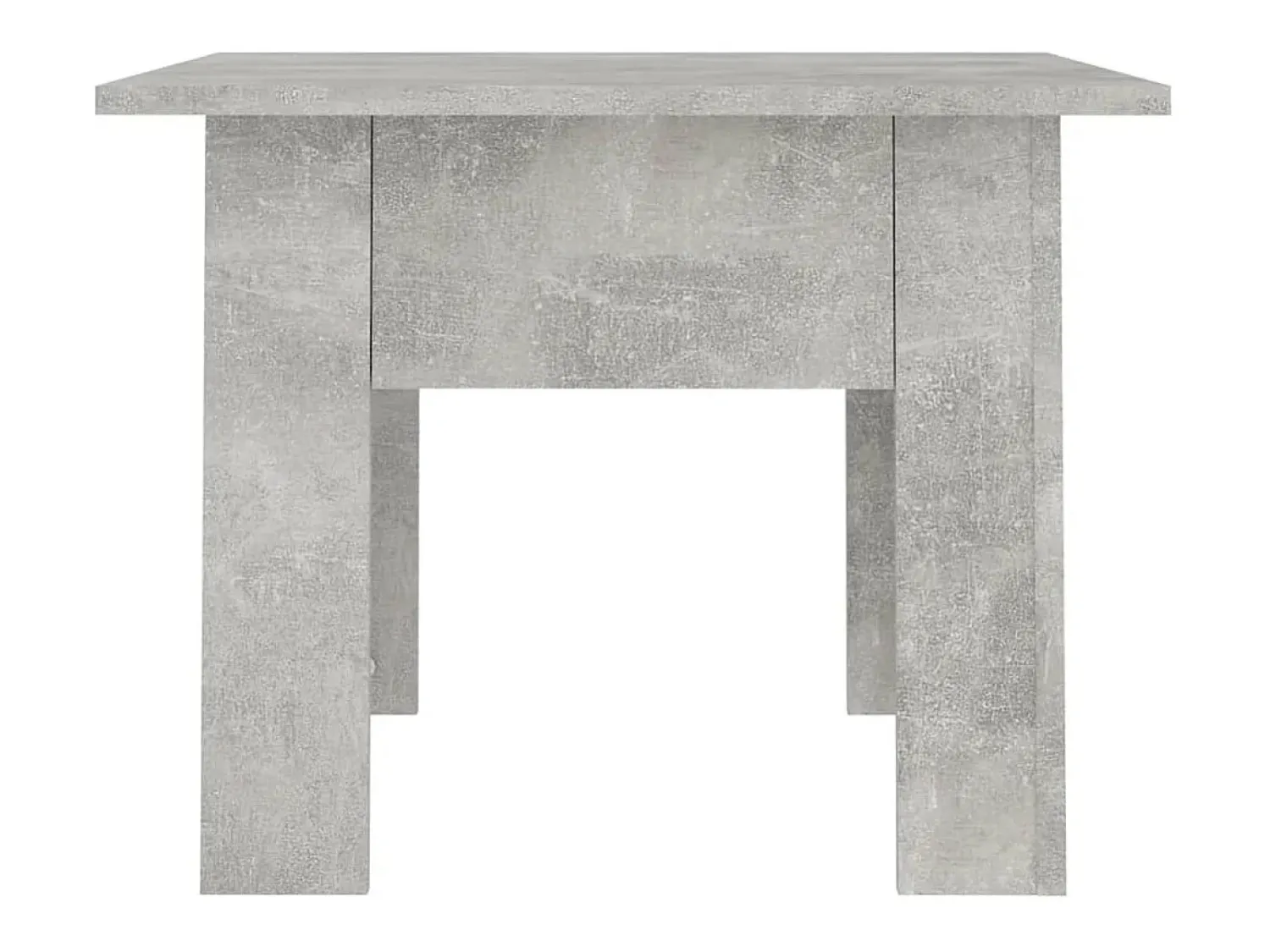 New Mesa de centro | Mesa de apoio 55x55x42 cm contraplacado cimento Cinzento