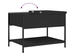 Mesa De Centro* Mesa de centro | Mesa de apoio 70x50x50 cm derivados de madeira/metal Preto