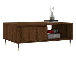 Mesa De Centro* Mesa de centro | Mesa de apoio 90x60x35 cm derivados madeira carvalho Castanho