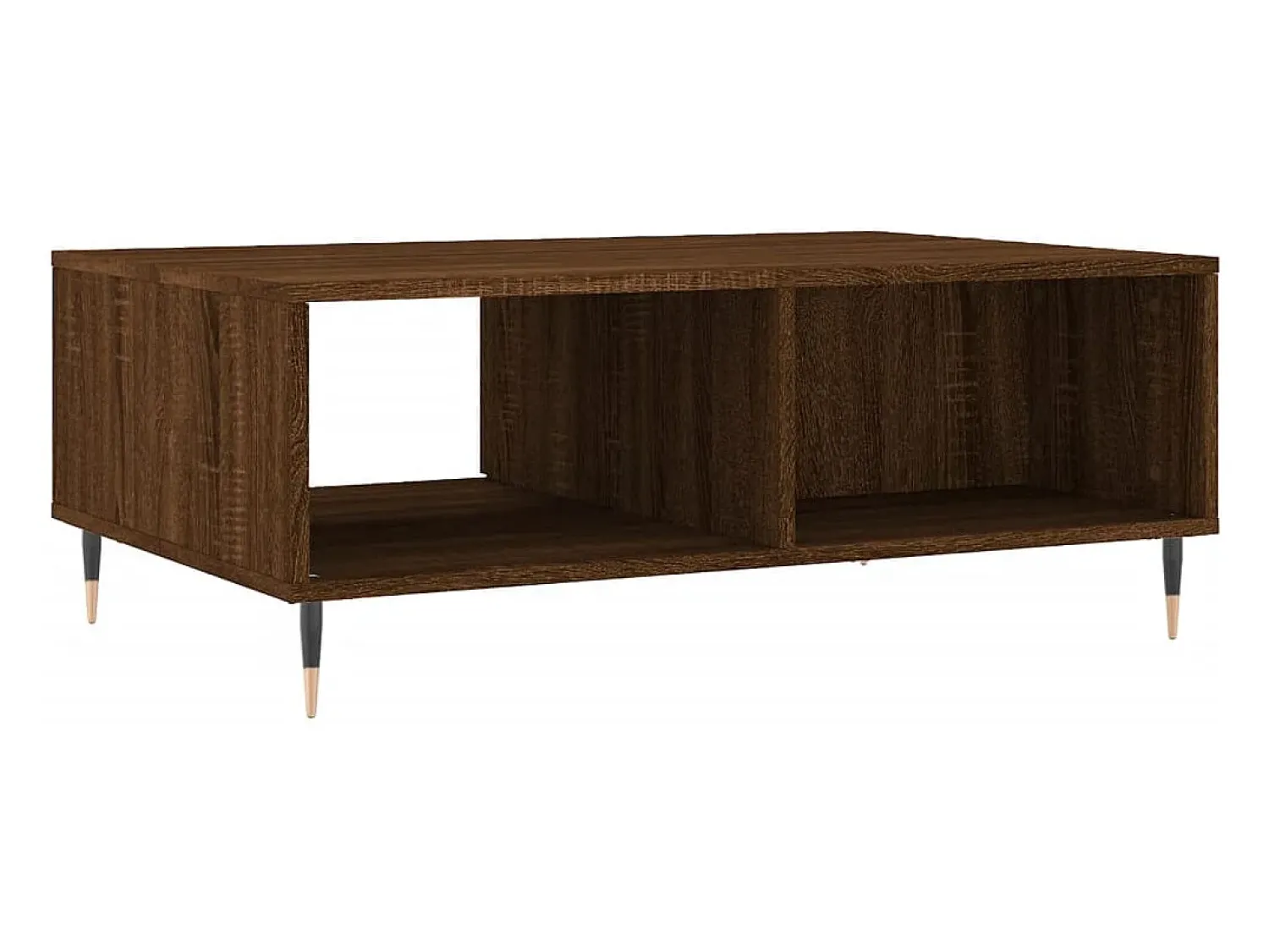 Mesa De Centro* Mesa de centro | Mesa de apoio 90x60x35 cm derivados madeira carvalho Castanho