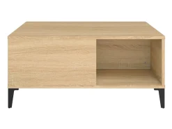 Mesa De Centro| Mesa de centro | Mesa de apoio 80x80x36.5 cm derivados madeira carvalho sonoma Castanho