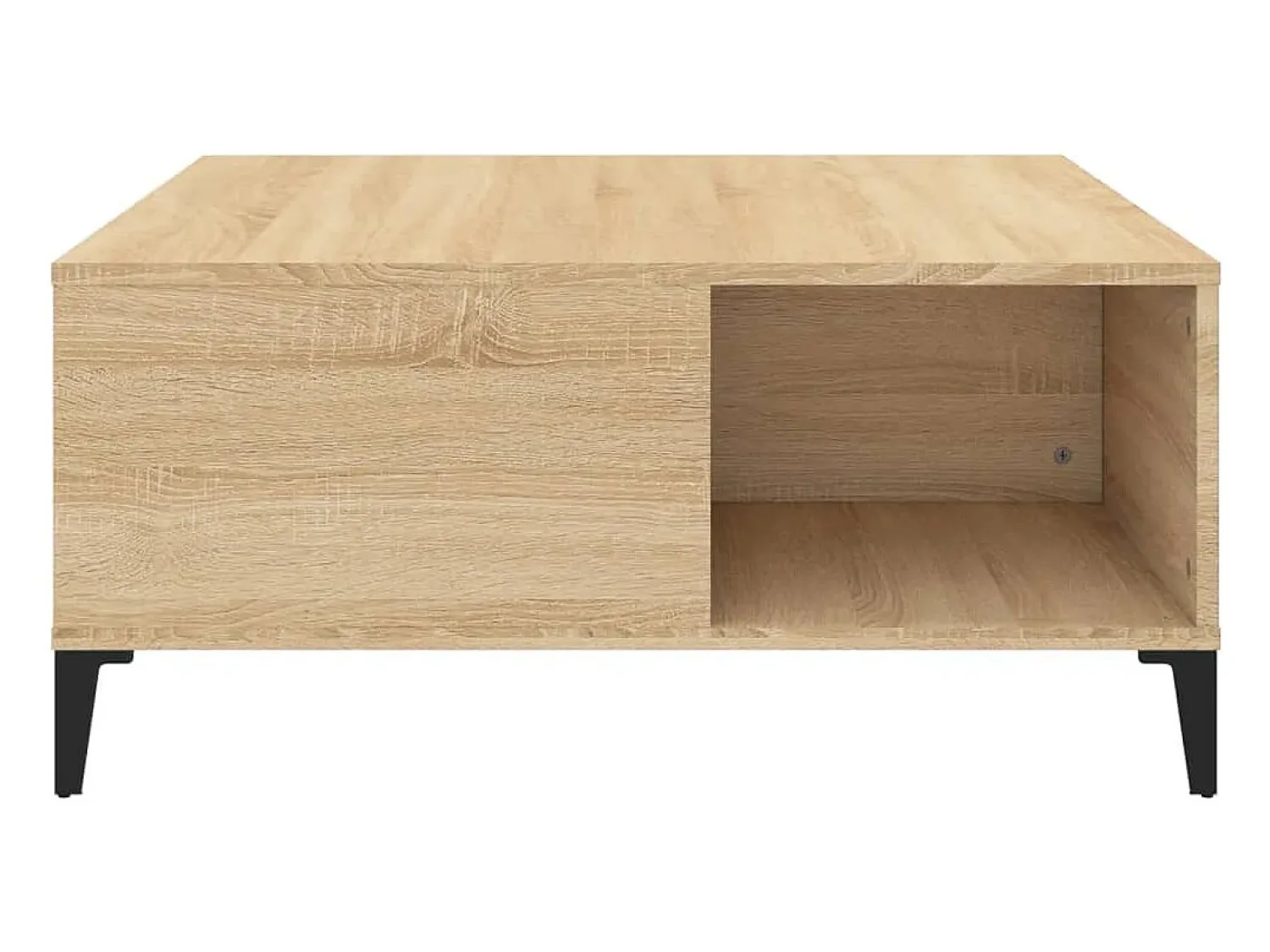 Mesa De Centro| Mesa de centro | Mesa de apoio 80x80x36.5 cm derivados madeira carvalho sonoma Castanho