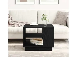 Mesa De Centro| Mesa de centro | Mesa de apoio Carvalho 55x55x42 cm Preto