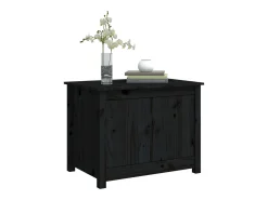 Mesa De Centro* Mesa de centro | Mesa de apoio 71x49x55 cm pinho maciço Preto