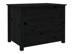 Mesa De Centro* Mesa de centro | Mesa de apoio 71x49x55 cm pinho maciço Preto