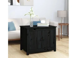 Mesa De Centro* Mesa de centro | Mesa de apoio 71x49x55 cm pinho maciço Preto