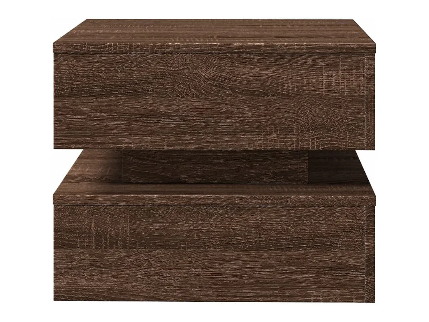 Mesa de centro | Mesa de apoio com luzes LED 50x50x40 cm carvalho^ Mesa De Centro