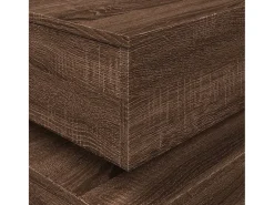 Mesa de centro | Mesa de apoio com luzes LED 50x50x40 cm carvalho^ Mesa De Centro