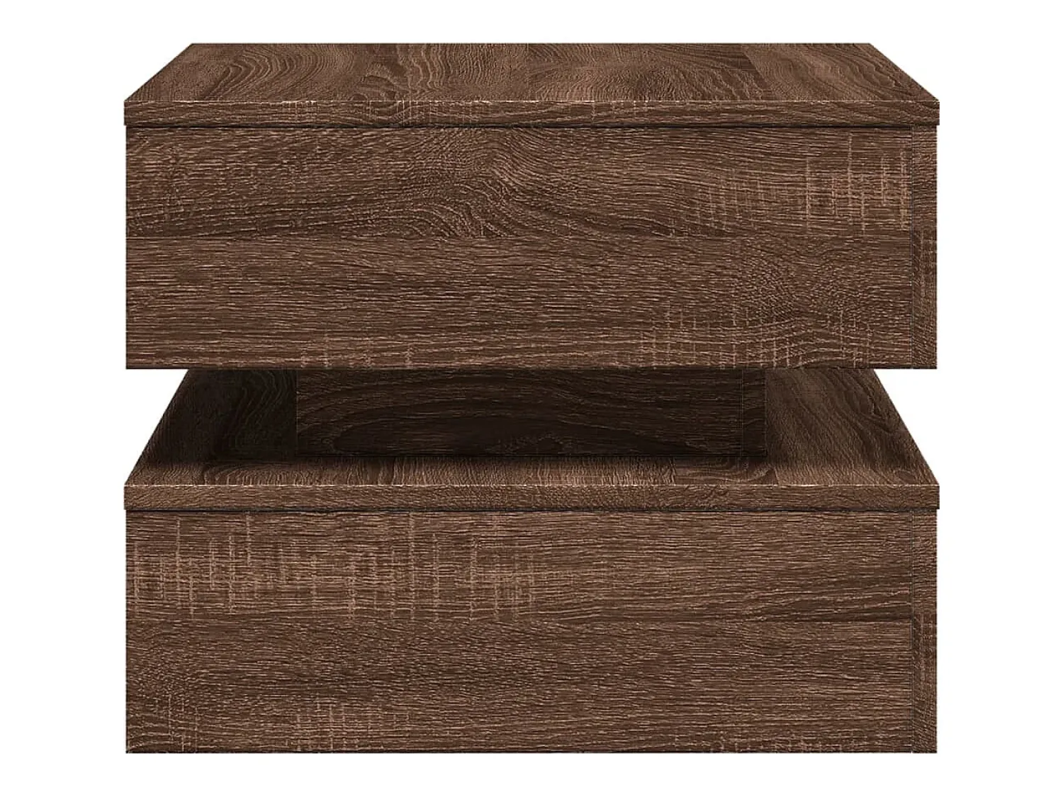 Mesa de centro | Mesa de apoio com luzes LED 50x50x40 cm carvalho^ Mesa De Centro
