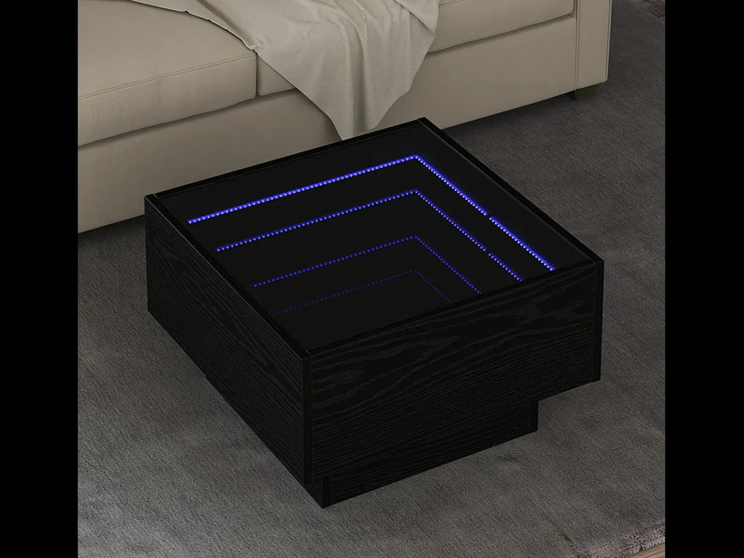 Discount Mesa de centro | Mesa de apoio Carvalho 50x50x30 cm Preto