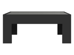 Mesa De Centro* Mesa de centro | Mesa de apoio luzes LED Infinity 70x50x30 cm Preto