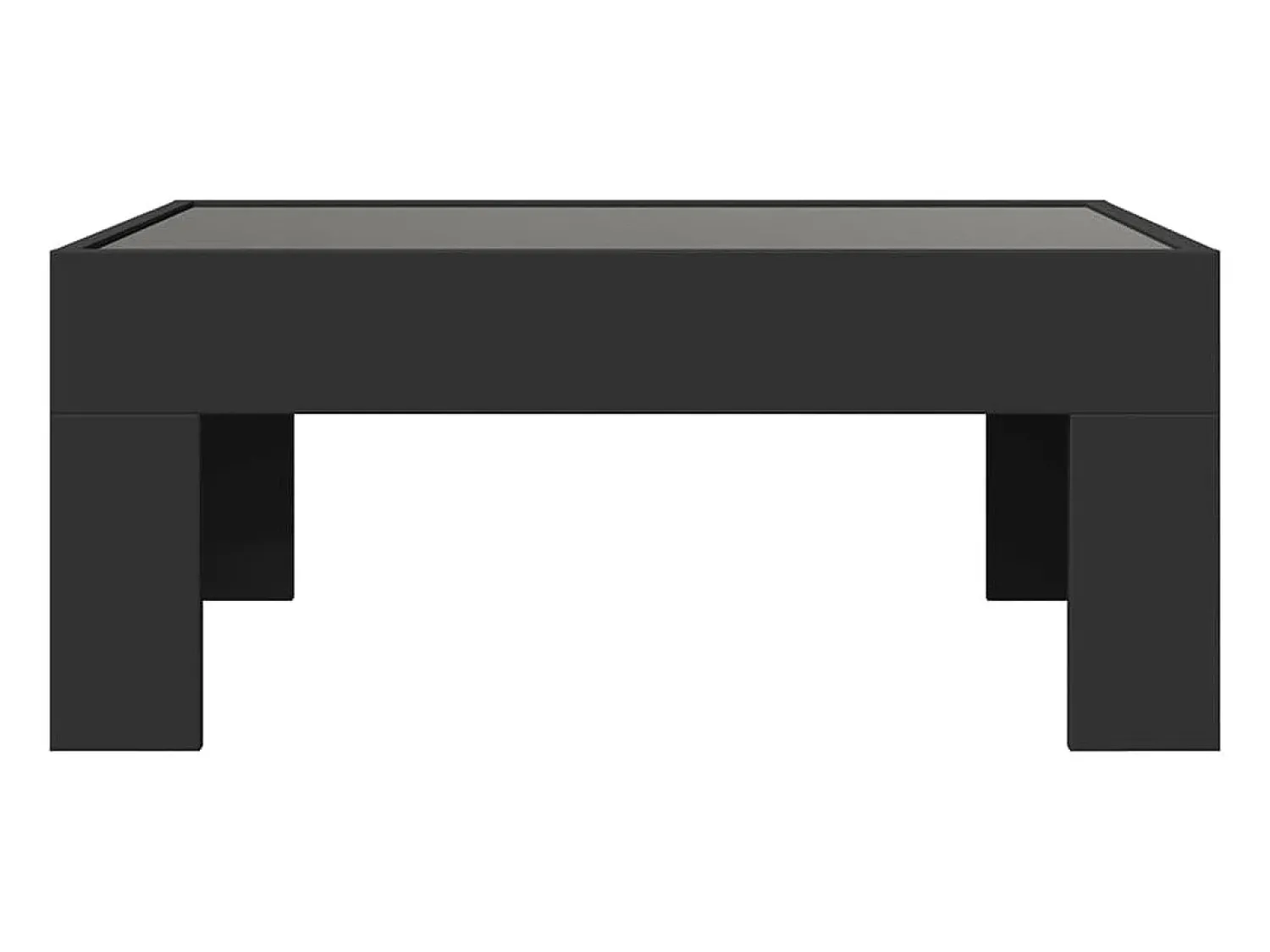 Mesa De Centro* Mesa de centro | Mesa de apoio luzes LED Infinity 70x50x30 cm Preto