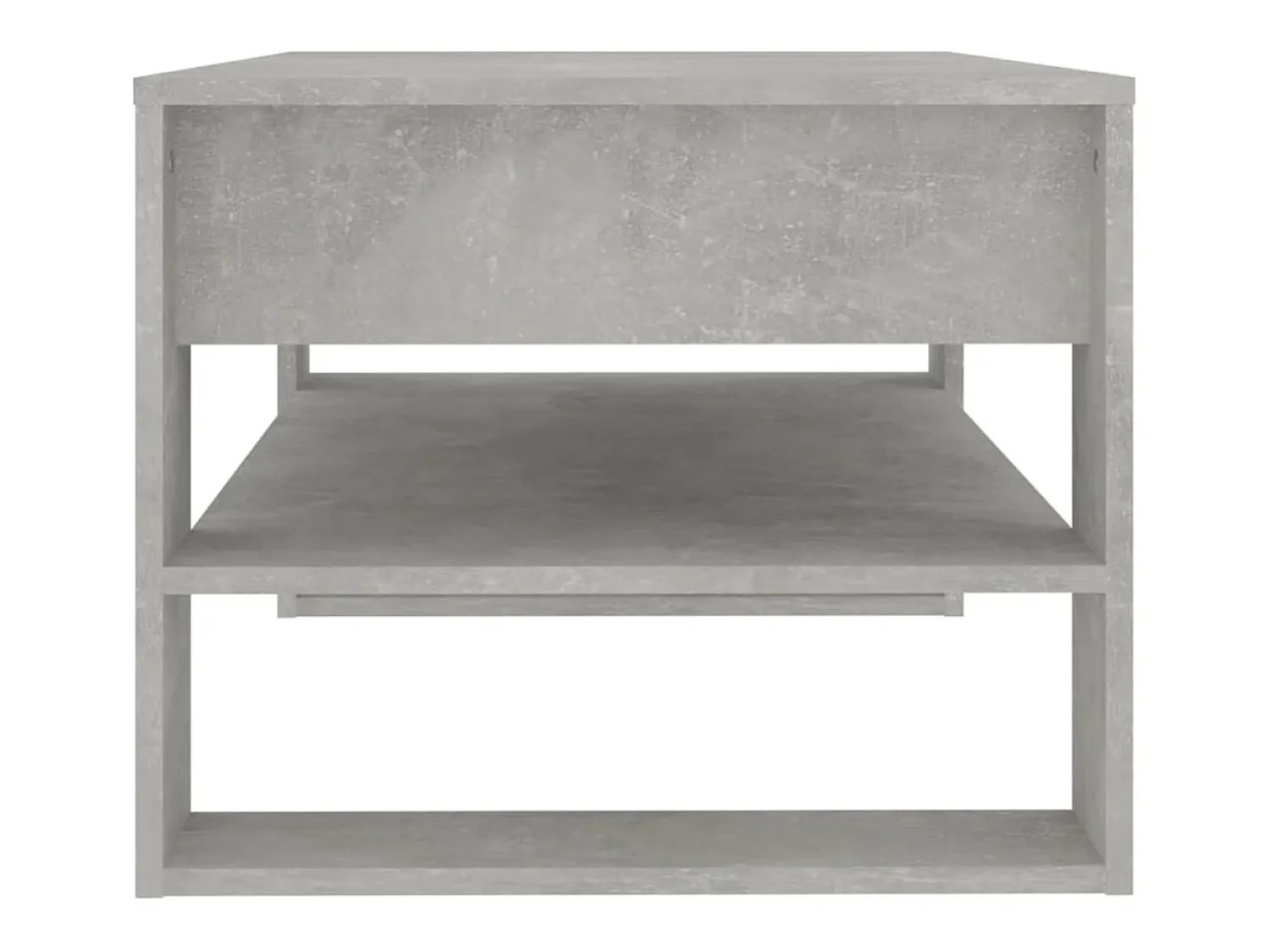 Outlet Mesa de centro | Mesa de apoio 102x55x45 cm madeira processada cinza cimento Cinzento