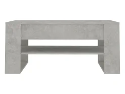 Outlet Mesa de centro | Mesa de apoio 102x55x45 cm madeira processada cinza cimento Cinzento