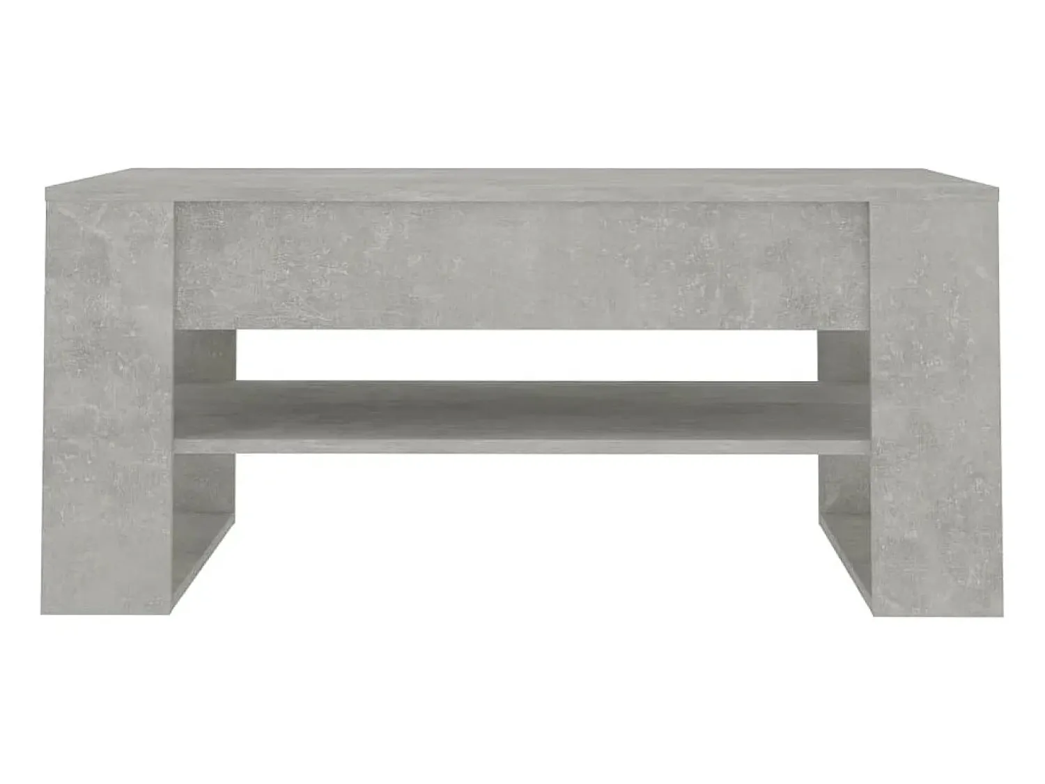 Outlet Mesa de centro | Mesa de apoio 102x55x45 cm madeira processada cinza cimento Cinzento
