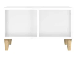 Mesa De Centro* Mesa de centro | Mesa de apoio 60x50x36.5 cm derivados madeira brilhante Branco