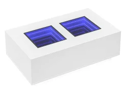 Mesa De Centro| Mesa de centro | Mesa de apoio luzes LED Infinity 116x69x40 cm Branco